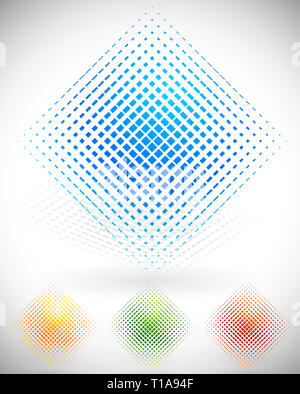 Eps 10 vector illustration of Shattered squares colorful design elements. Editable vector pattern, vector texture. Stock Photo