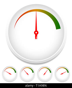 Circle dial, gauge template. Editable vector illustration. Stock Photo