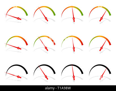 Circle dial, gauge template. Editable vector illustration. Stock Photo