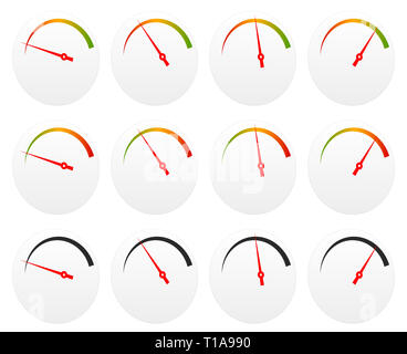 Circle dial, gauge template. Editable vector illustration. Stock Photo