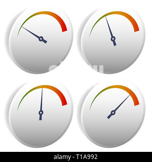 Circle dial, gauge template. Editable vector illustration. Stock Photo