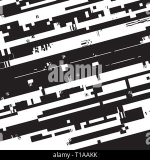 Glitched Diagonal Overlay Stock Vector