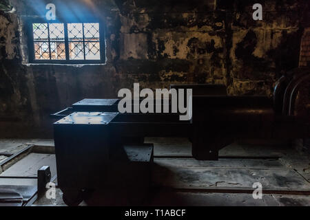Oswiencim, Poland - September 21, 2019: Crematorium in Auschwitz ii Birkenau German Nazi concentration camps and extermination camps Stock Photo