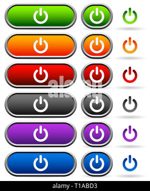 a push button in different colors Stock Photo - Alamy