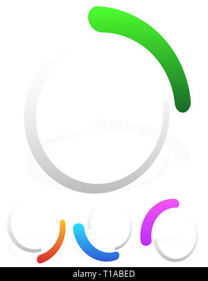 Preloader or buffer symbol, segment circle, circular progress indicator ...