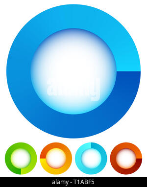 Circular, round design elements. Preloader, buffers shapes, progress ...