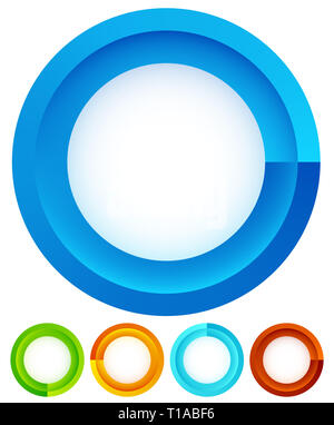 Circular, round design elements. Preloader, buffers shapes, progress ...