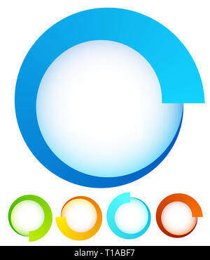 Circular, round design elements. Preloader, buffers shapes, progress ...