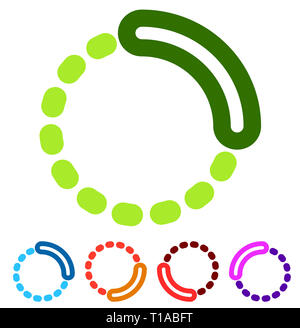 Preloader or buffer shapes, circular elements, symbols. User interface ...