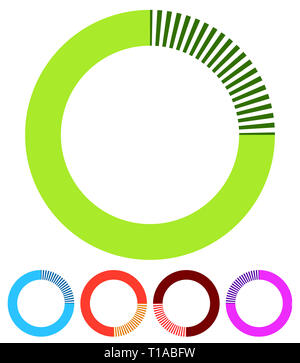 Preloader or buffer shapes, circular elements, symbols. User interface ...