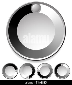 Preloader or buffer symbol, segment circle, circular progress indicator ...