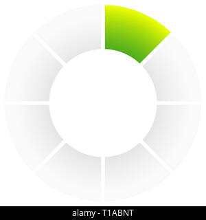Preloader or buffer symbol, segment circle, circular progress indicator ...
