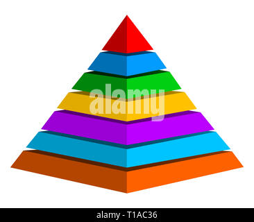 Multicolor pyramid Stock Photo