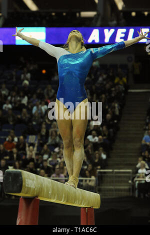 Beautiful Sports Girl Gymnast in Blue Sport Dress Posing Stock Photo -  Image of healthy, emotion: 84658406