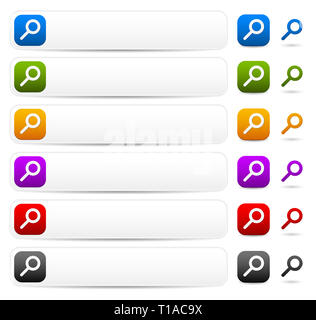 Search bars, buttons and symbols Stock Photo