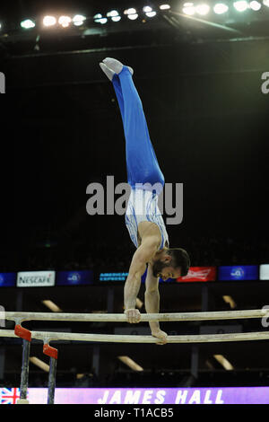 Great Britain gymnast James Hall during the media day at Lilleshall