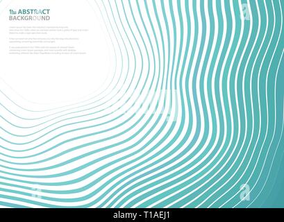 Abstract sea waves pattern circle of cover presentation background. You can use for ad, poster, cover design, travelling campaign, annual report. illu Stock Vector