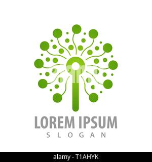 Technology tree concept design. Symbol graphic template element Stock Vector