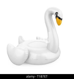 Inflatable Swan Pool Float Isolated Stock Photo