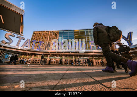 Staten Island Ferry Terminal, New York City. Stock Photo