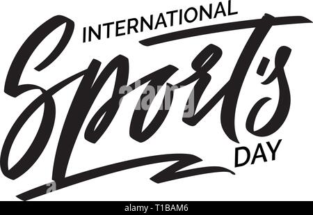 Sport's day, text design. Vector calligraphy. Typography poster. Hand writing and lettering for word doctor for greeting cards, banner, poster Stock Vector