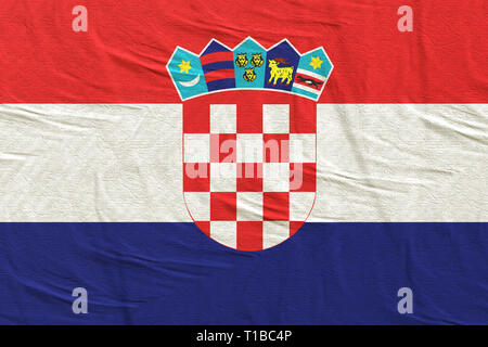 3d rendering of a Republic of Croatia flag Stock Photo