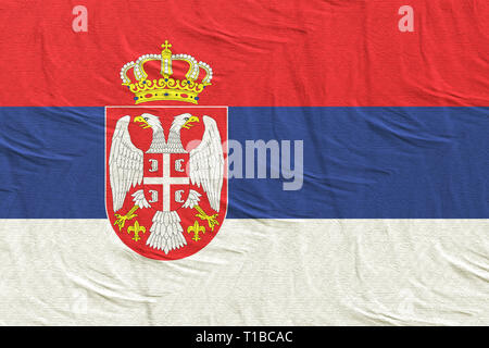 3d rendering of a Republic of Serbia flag Stock Photo