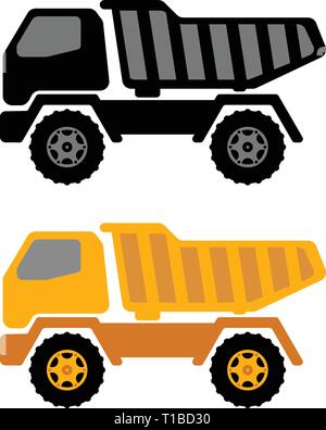 dumper truck illustration - vector Stock Vector