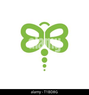 Lettermark BB Initials Dragonfly Vector Symbol Graphic Logo Design Template Stock Vector