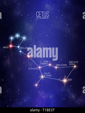 Cetus Star Map Stock Photo - Alamy