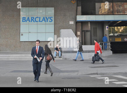 Barclays  bank, Madrid, Spain Stock Photo