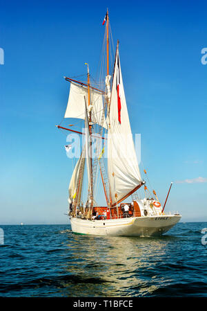 Out in the North sea with the Tall Ships Race, Sunderland 2018 Stock Photo