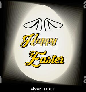 happy Easter calligraphy. design for holiday greeting card and invitation of the happy Easter day Stock Vector