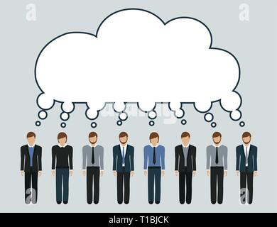 business men develop a common idea vector illustration EPS10 Stock Vector