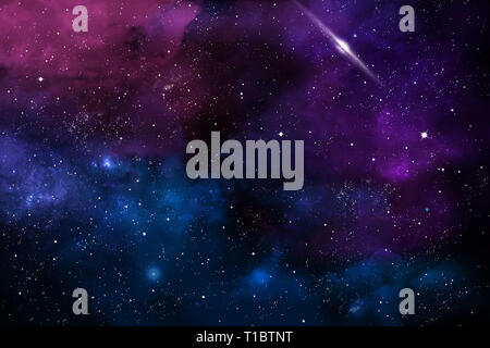 Abstract composition on the topic of cosmos of nebulous textures, lights and gradients to serve as background Stock Photo
