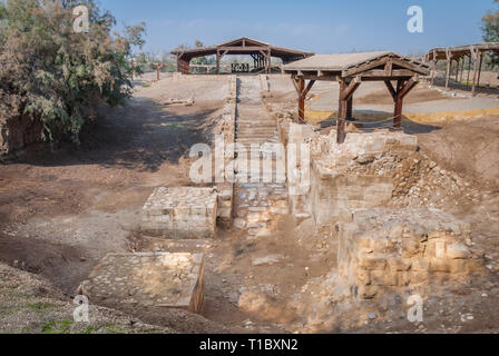 Bethany beyond the Jordan, Baptism Site of Jesus and John the Jordan, Middle East Stock Photo