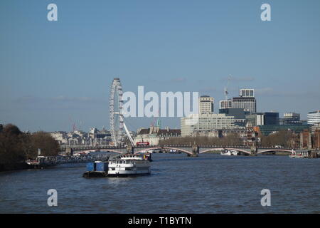 View from Vauxhall Bridge, London, UK Stock Photo