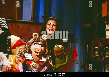 The Muppet Show, Fernsehserie, USA/Großbritannien 1976 - 1981, Comedyshow mit den Puppen Miss Piggy, Kermit und Gaststar Lynda Carter. Stock Photo