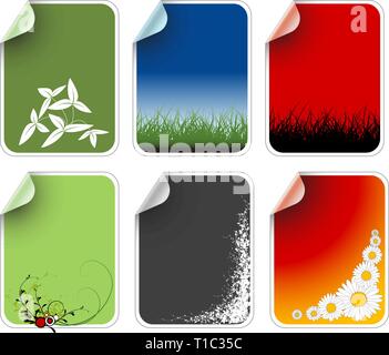 Labels badges and stickers with various motives Stock Vector