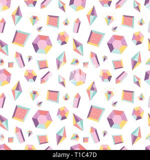 Seamless pattern with crystals Stock Vector