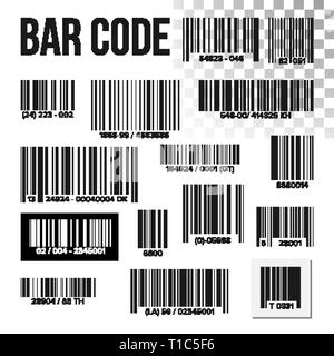 Bar Code Set Vector. UPC Bar Codes. Universal Product Code. Market ...