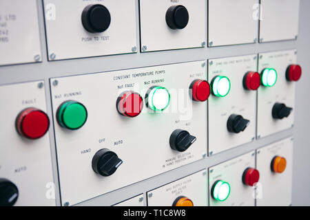 HVAC Control panel for heating and air conditioning Stock Photo