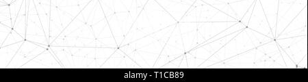 Abstract technology science connections vector grey dots and lines Stock Vector
