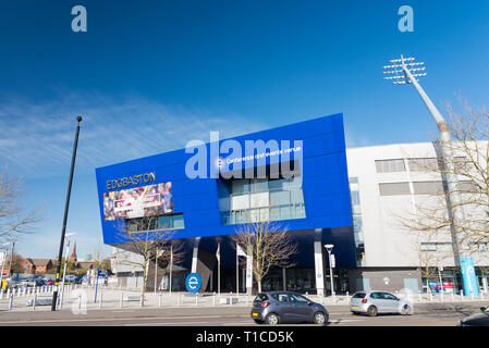 The main entrance to Edgbaston Cricket Ground, home of Warwickshire County Cricket Club in Edgbaston, Birmingham Stock Photo