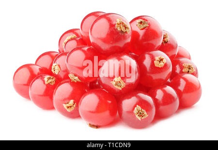 Isolated berries. Pile of red currants isolated on white background Stock Photo