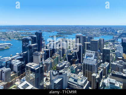 View from the Sydney Tower Eye over the Central Business District (CBD), Sydney, Australia Stock Photo