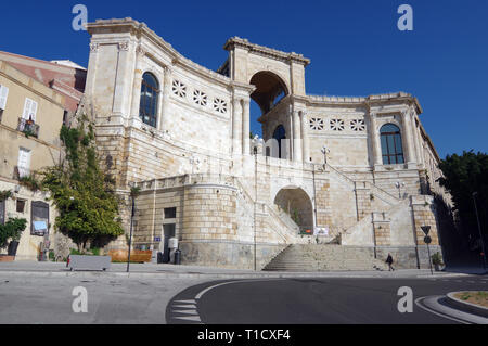 Cagliari, Sardinia, Italy. Saint Remy Medieval ramparts Stock Photo - Alamy