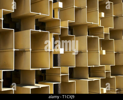 irregular pattern aluminum wall Stock Photo