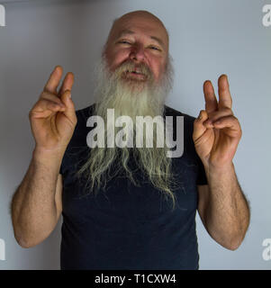 My old hippy father Stock Photo