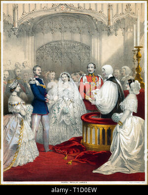 Wedding of King Frederick William III and Queen Victoria of Prussia, 1858 Stock Photo